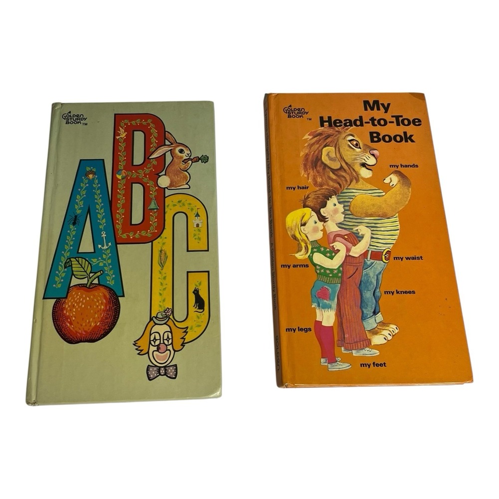 A Golden Sturdy Shape Book Books Hardcover Words Counting ABC Head to Toe Lot 4 - Picture 6 of 14